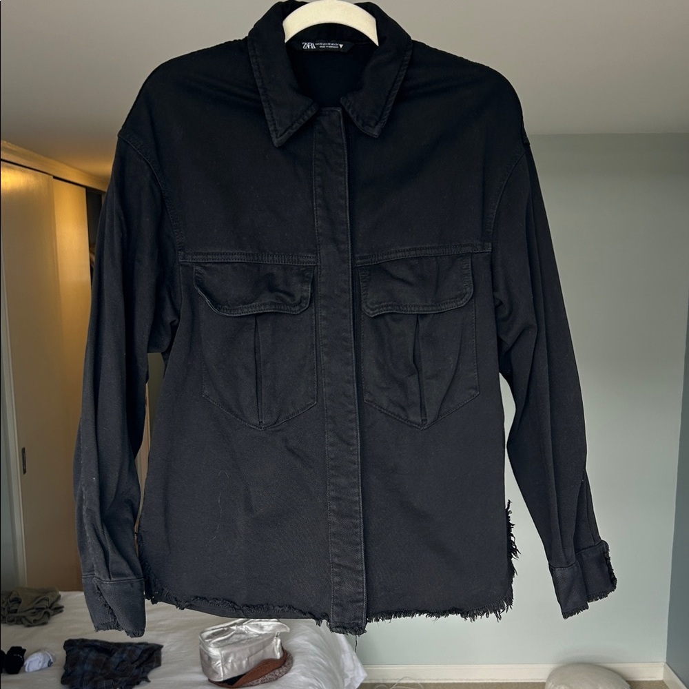 Zara blk Button-Up Jacket